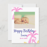 Eerste verjaardag baby kids naam datum toevoegen f