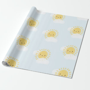 Eerste Verjaardag Baby shower Sunshine Schattigee  Cadeaupapier