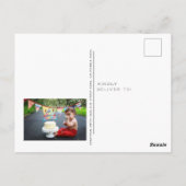 Eerste verjaardag Blauwe Ballon Bedankt kaart (Achterkant)