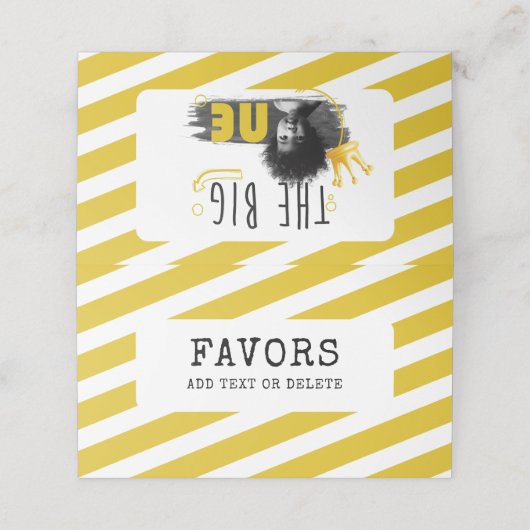 Eerste Verjaardag Custom Tafelteken (Buitenkant ongevouwen)