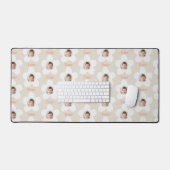 Eerste verjaardag daisy boho retro roze geel bureaumat (Keyboard & Muis)