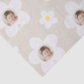 Eerste verjaardag: daisy boho retro terracotta nat tissuepapier (Detail)