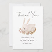 Eerste verjaardag Dank je wel voor Cute Sleeping B (Voorkant)