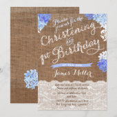 Eerste verjaardag en doopkaarten voor jongen kaart (Voorkant / Achterkant)