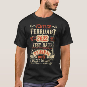 Eerste verjaardag februari 2022 1 jaar oude Manne T-shirt