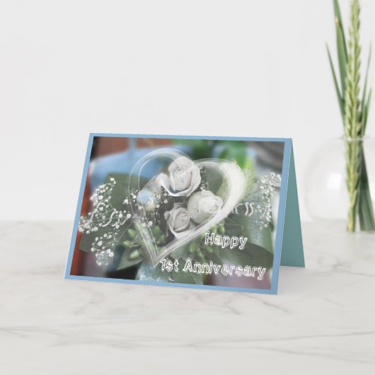 Eerste verjaardag felicitaties Kaart (Voorkant)