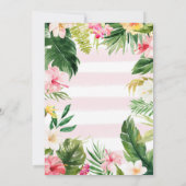 Eerste verjaardag flamingo uitnodigingen (Achterkant)