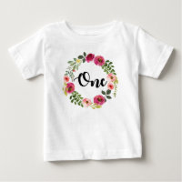 Eerste verjaardag floral