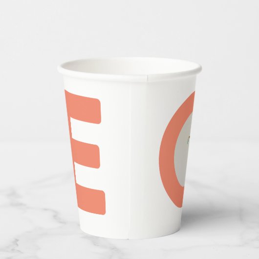 Eerste verjaardag Foto Verjaardag Papieren Bekers (Rechts)