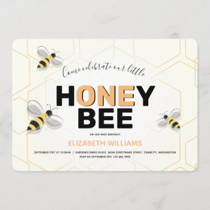 Eerste verjaardag Geel zwart Sinaasappel Cartoon b Kaart