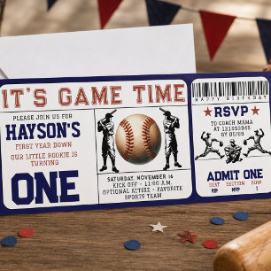 Eerste Verjaardag Honkbal Ticket 1e Verjaardag Kaart