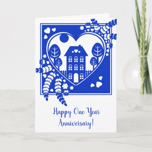 Eerste verjaardag huis kaart (Voorkant)