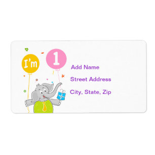 Eerste verjaardag Ik ben 1 jaar oud Etiket