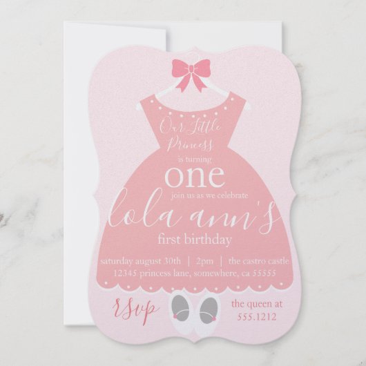 EERSTE VERJAARDAG INVITE KAART (Voorkant)