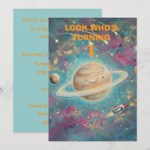 Eerste verjaardag jongensfeest digitale download kaart