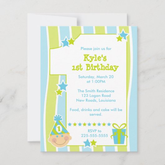 Eerste verjaardag kaart (Voorkant)