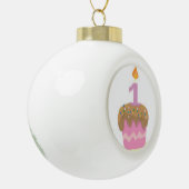 eerste verjaardag keramische bal ornament (Links)