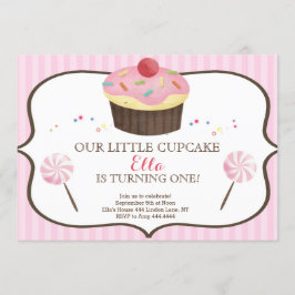 Eerste verjaardag Little Cupcake Candy land Kaart