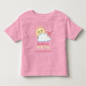 Eerste Verjaardag Meisje Roze Vliegtuig Gele Zonne Kinder Shirts (Voorkant)
