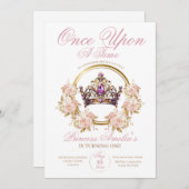 Eerste verjaardag prinses kaart (Voorkant / Achterkant)