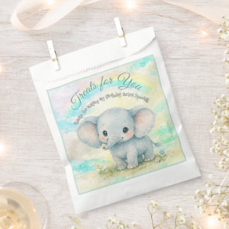 Eerste verjaardag Regenboog Feestje Baby Olifant J Bedankzakje