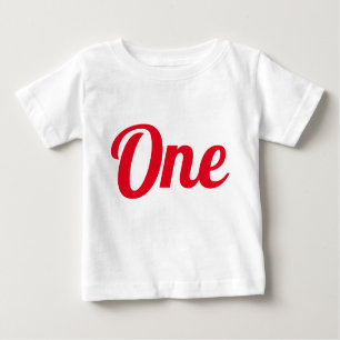 Eerste verjaardag Rode Baby T-Shirt