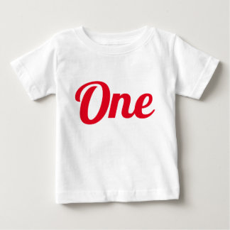 Eerste verjaardag Rode Baby T-Shirt