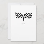 Eerste verjaardag rode race auto snel een kaart (Achterkant)