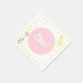 Eerste Verjaardag Schattigee Olifant en Hartballon Servet (Hoek)