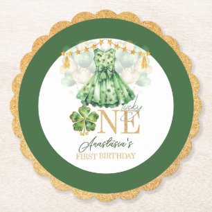 Eerste verjaardag St Patrick's Day gepersonaliseer Kartonnen Onderzetters