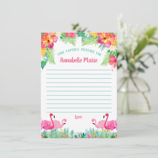 Eerste Verjaardag Tijd Capsule Kaart (Staand voorkant)