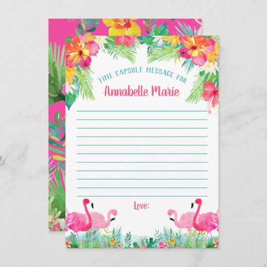 Eerste Verjaardag Tijd Capsule Kaart (Voorkant / Achterkant)