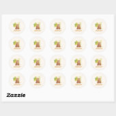 Eerste verjaardag van Beary Ronde Sticker (Vel)