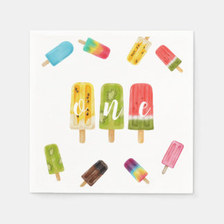 Eerste verjaardag van Birthday popsiche op verjaar Servet