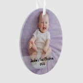 Eerste verjaardag van Cute baby's kerst Ornament (voorkant)