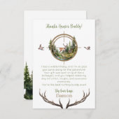 Eerste verjaardag van de grote jager bedankkaart (Voorkant / Achterkant)