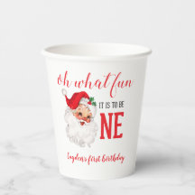 Eerste verjaardag van de Kerstman op de Vintage