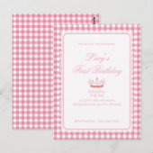 Eerste verjaardag van de kleine Coquette! Briefkaart (Voorkant / Achterkant)