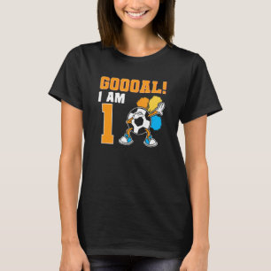 Eerste verjaardag van de Voetdag-wedstrijd 1 jaar T-shirt
