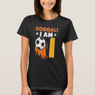 Eerste verjaardag van de Voetdag-wedstrijd 1 jaar T-shirt