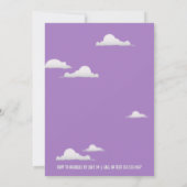 Eerste verjaardag van één Paarse Golfthema-meisjes Kaart (Achterkant)