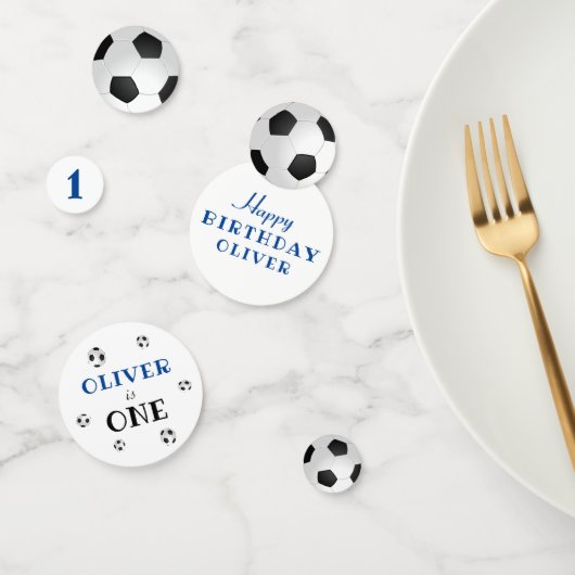 Eerste verjaardag van het Football van het Voetbal Confetti (Groep)