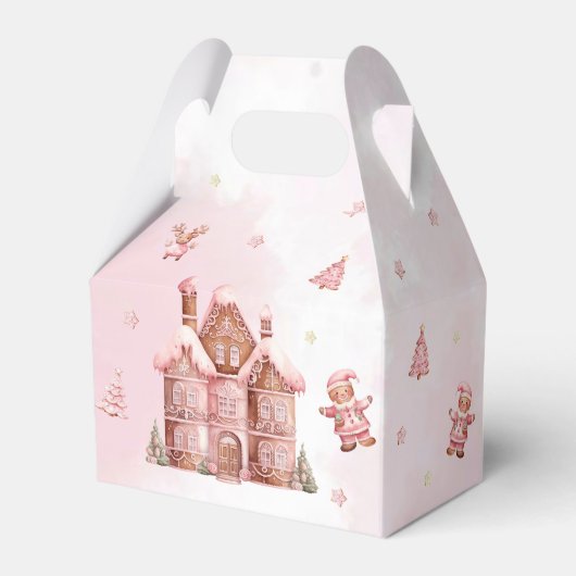 Eerste verjaardag van het roze ontbijt bedankdoosjes (Achterkant)