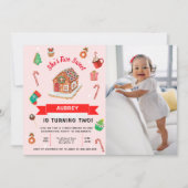 Eerste verjaardag van het roze ontbijt kaart (Voorkant)