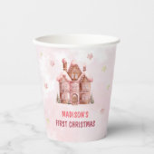 Eerste verjaardag van het roze ontbijt papieren bekers (Voorkant)