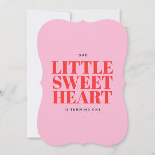 Eerste verjaardag van lieve schat roze meisje kaart