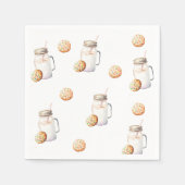 Eerste verjaardag van melk en koekjes servet (Voorkant)