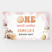 Eerste verjaardag van melk en koekjes spandoek (Horizontaal)