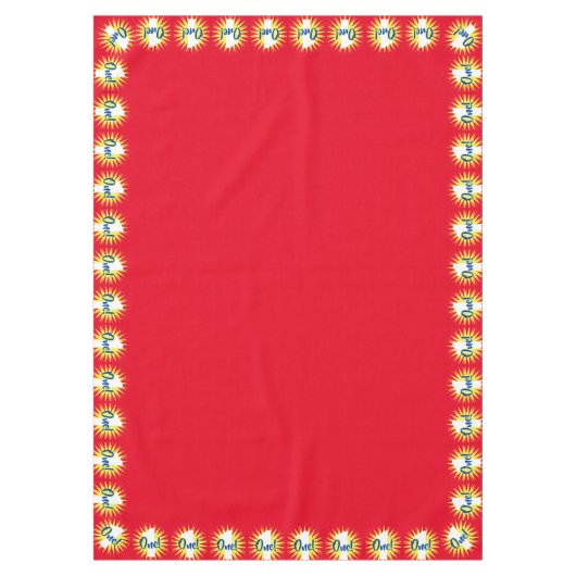 Eerste verjaardag van nederful Cute Colorful Tafelkleed (Voorkant)
