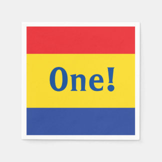 Eerste verjaardag van Red Yellow Blue Servet